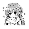 ❤ Эмодзи «Asuna Chan» для Telegram
