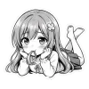 ❤ Эмодзи «Asuna Chan» для Telegram