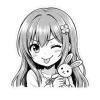 ❤ Эмодзи «Asuna Chan» для Telegram