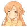 ❤ Эмодзи «Asuna SAO» для Telegram