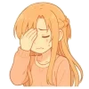 😔 Эмодзи «Asuna SAO» для Telegram