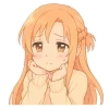 😔 Эмодзи «Asuna SAO» для Telegram