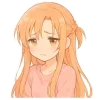 😔 Эмодзи «Asuna SAO» для Telegram