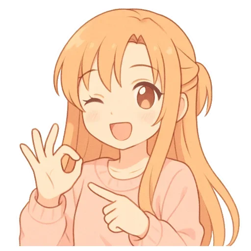 😉 Стикер «Asuna Yuuki» для Telegram