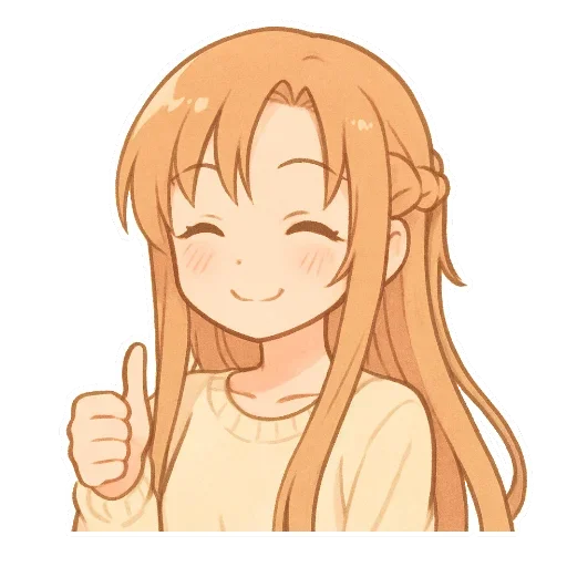 👍 Стикер «Asuna Yuuki» для Telegram