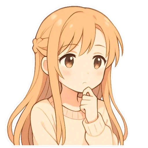 🤔 Стикер «Asuna Yuuki» для Telegram