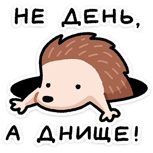 🦔 Стикер «Ёж Афанасий» для Telegram