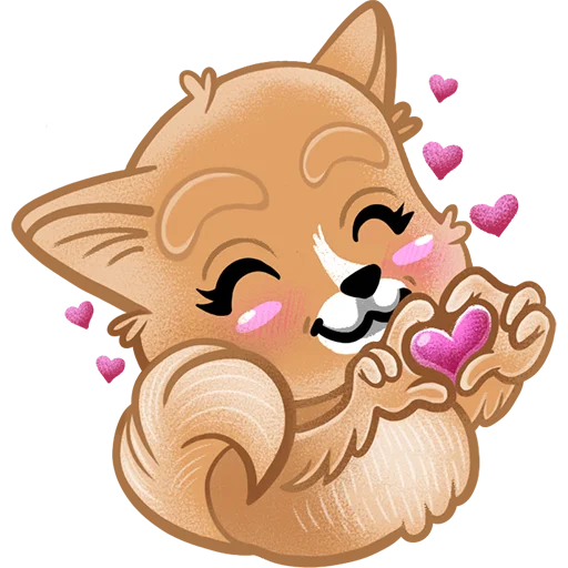 ❤️ Стикер «Шпиц Афина» для Telegram