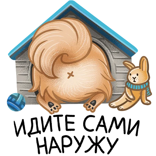 🥶 Стикер «Шпиц Афина» для Telegram
