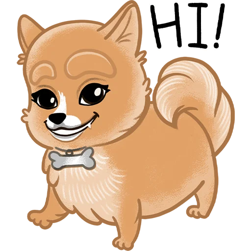 👋 Стикер «Шпиц Афина» для Telegram