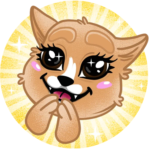 🤩 Стикер «Шпиц Афина» для Telegram