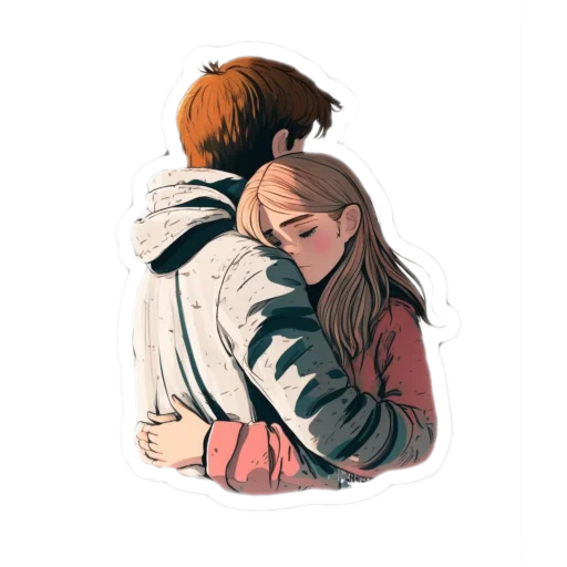 🤗 Стикер «cute atmospheric hugs З» для Telegram
