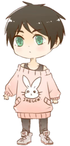 😐 Стикер «attack on titan chibi .saku» для Telegram