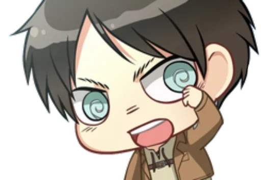 😃 Стикер «attack on titan chibi .saku» для Telegram