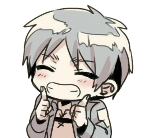 😁 Стикер «attack on titan chibi .saku» для Telegram
