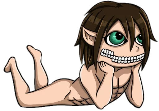 ☺️ Стикер «attack on titan chibi .saku» для Telegram