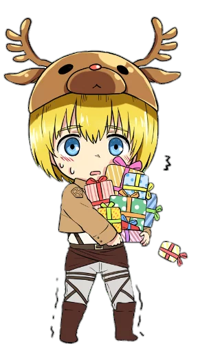 🎁 Стикер «attack on titan chibi .saku» для Telegram