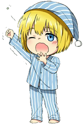 ✋ Стикер «attack on titan chibi .saku» для Telegram