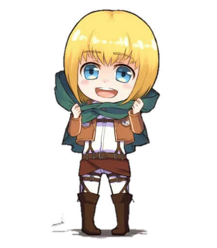 😃 Стикер «attack on titan chibi .saku» для Telegram