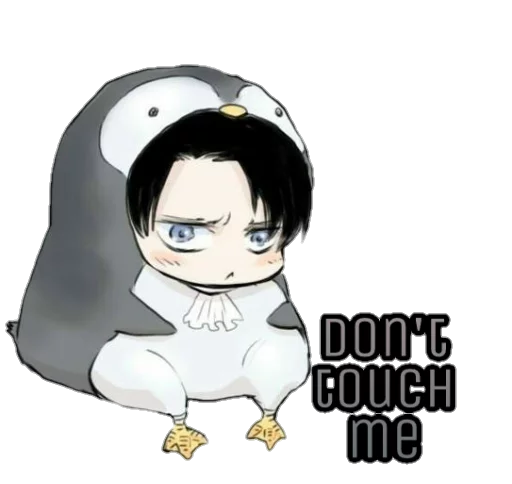😑 Стикер «attack on titan chibi .saku» для Telegram