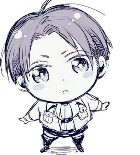 😍 Стикер «attack on titan chibi .saku» для Telegram