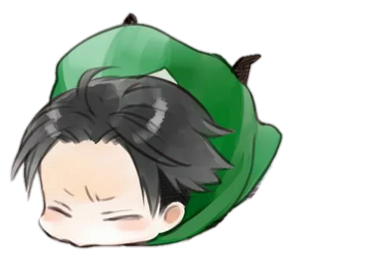 😑 Стикер «attack on titan chibi .saku» для Telegram