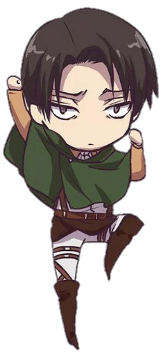 😐 Стикер «attack on titan chibi .saku» для Telegram