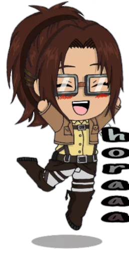😍 Стикер «attack on titan chibi .saku» для Telegram