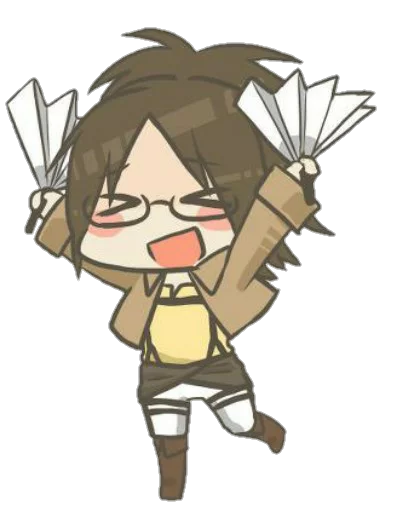 🎉 Стикер «attack on titan chibi .saku» для Telegram