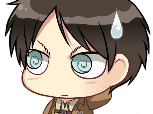 😅 Стикер «attack on titan chibi .saku» для Telegram