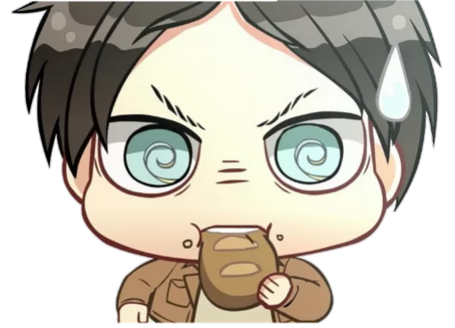 😋 Стикер «attack on titan chibi .saku» для Telegram