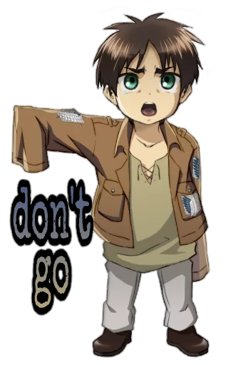 😭 Стикер «attack on titan chibi .saku» для Telegram