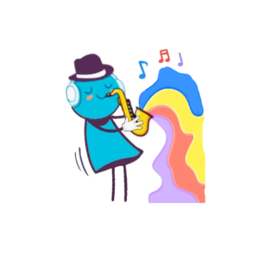🎷 Стикер «DJ Doodles» для Telegram