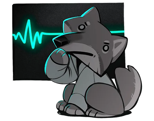 🐺 Стикер «Волк Ауф без надписей» для Telegram