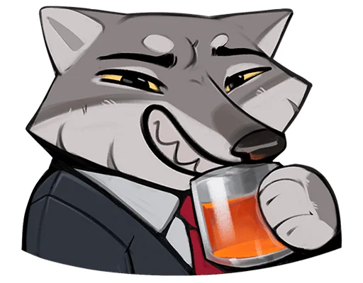 🐺 Стикер «Волк Ауф без надписей» для Telegram