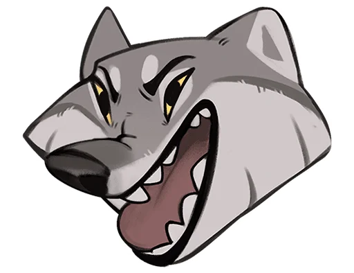 🐺 Стикер «Волк Ауф без надписей» для Telegram