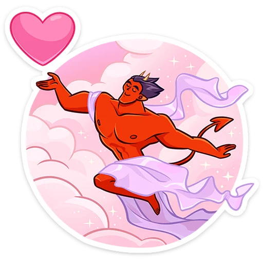 ❤ Стикер «Август» для Telegram