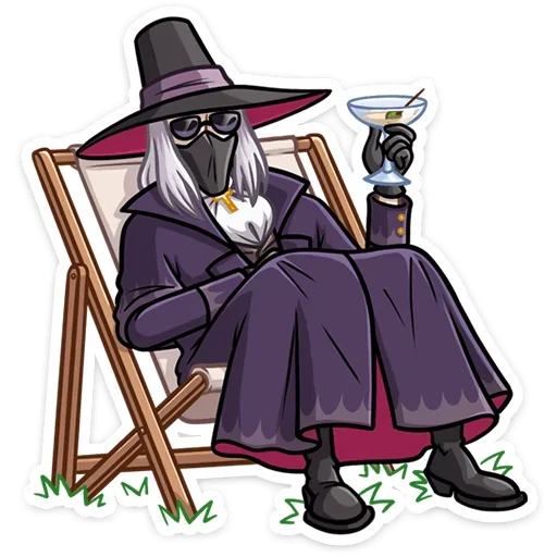🍸 Стикер «Август Кройц без надписей» для Telegram