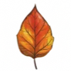 🍁 Эмодзи «Осенние оранжевые буквы» для Telegram