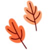 Стикер 53 ❤️🧡🧡🍁🧡