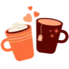 Стикер 51 ❤️🧡🧡🍁🧡