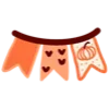 Стикер 47 ❤️🧡🧡🍁🧡