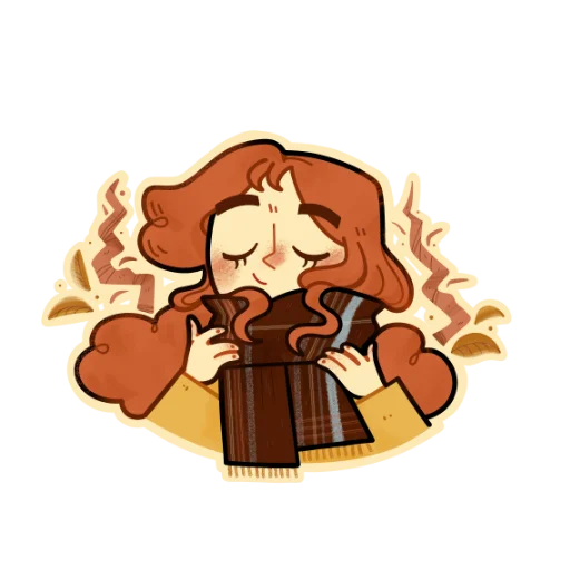 😌 Стикер «Autumn girl» для Telegram