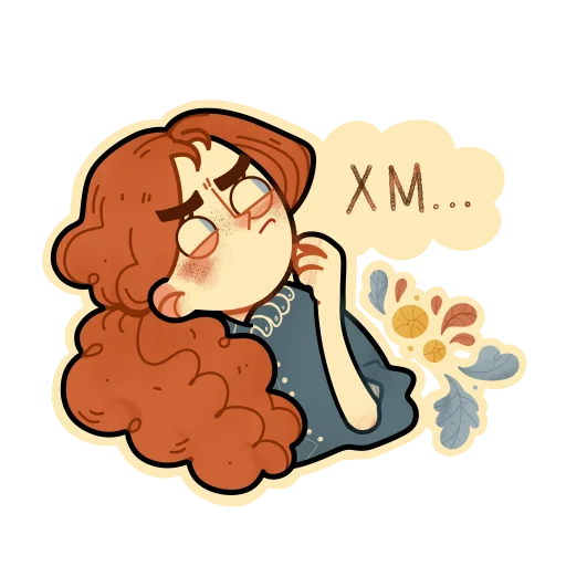 🤔 Стикер «Autumn girl» для Telegram