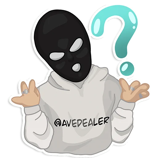 🤷‍♀️ Стикер «Дилер твоих знаний —» для Telegram