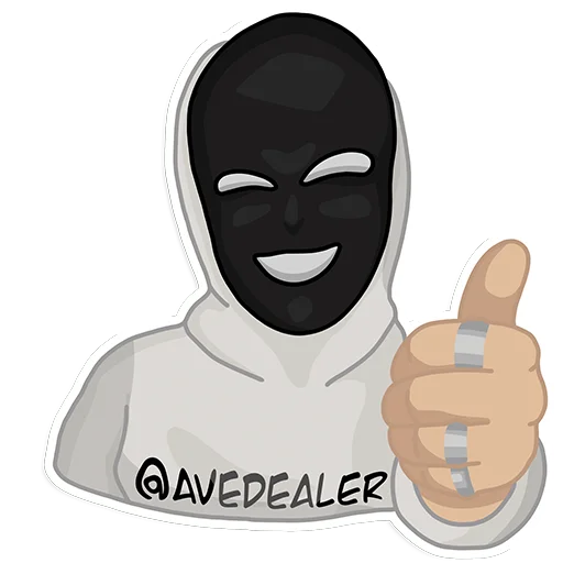 👍 Стикер «Дилер твоих знаний —» для Telegram