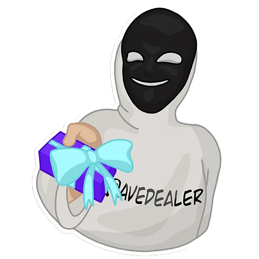 🥳 Стикер «Дилер твоих знаний —» для Telegram