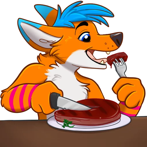 🍽 Стикер «AviFoxExpansion» для Telegram