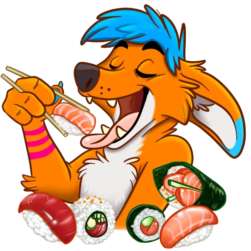 🍣 Стикер «AviFoxExpansion» для Telegram