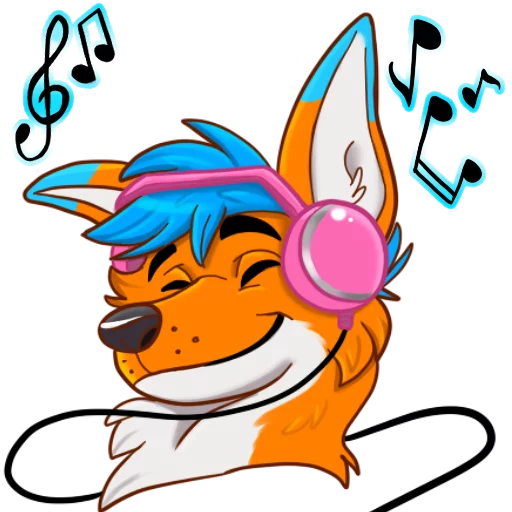 🎧 Стикер «AviFoxExpansion» для Telegram